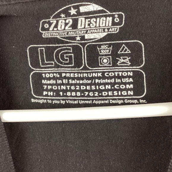 United States Marine Corps T-shirt Unisex Size Large Black 7.62 Design SS - Picture 5 of 9